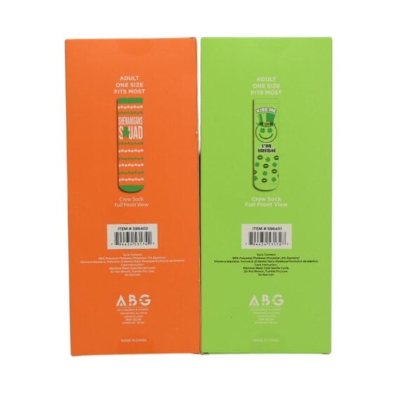 St Patricks Day Crew Socks Set Shenanigans Squad Kiss Me Im Irish One Size - Picture 2 of 6